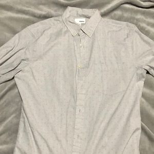 Grey Patterned Sonoma Button Up